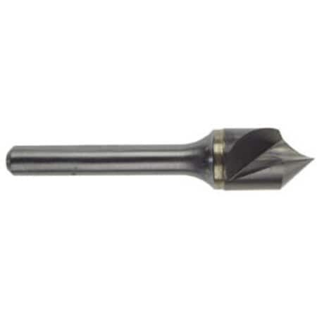 Countersink, Series 5752, 14 Body Dia, 2 Overall Length, Round Shank, 14 Shank Dia, 1 Flutes,